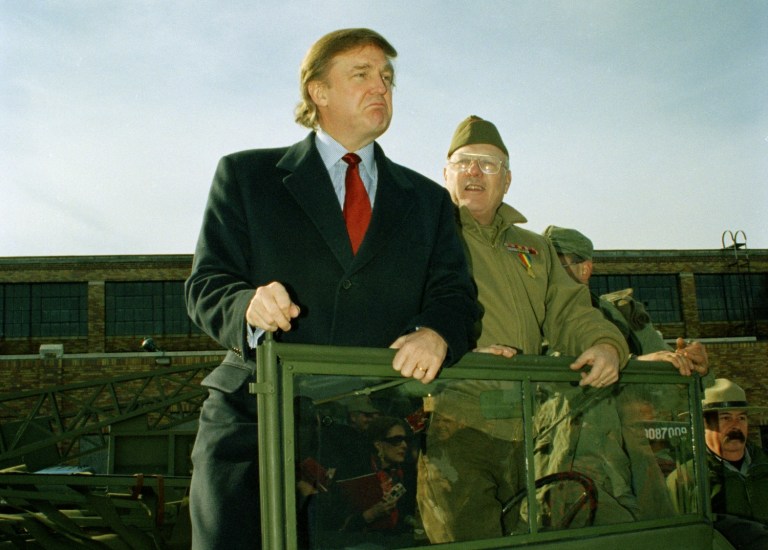 Donald Trump deserves at least some credit for opposing the Iraq war before most Republicans and many liberal hawks. (AP Photo/Ed Bailey)