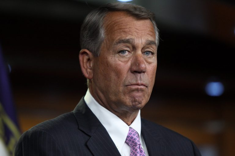 House Speaker John Boehner of Ohio listens during a news conference on Capitol Hill in Washington, Thursday, Jan. 8, 2015. (AP Photo/Lauren Victoria Burke)