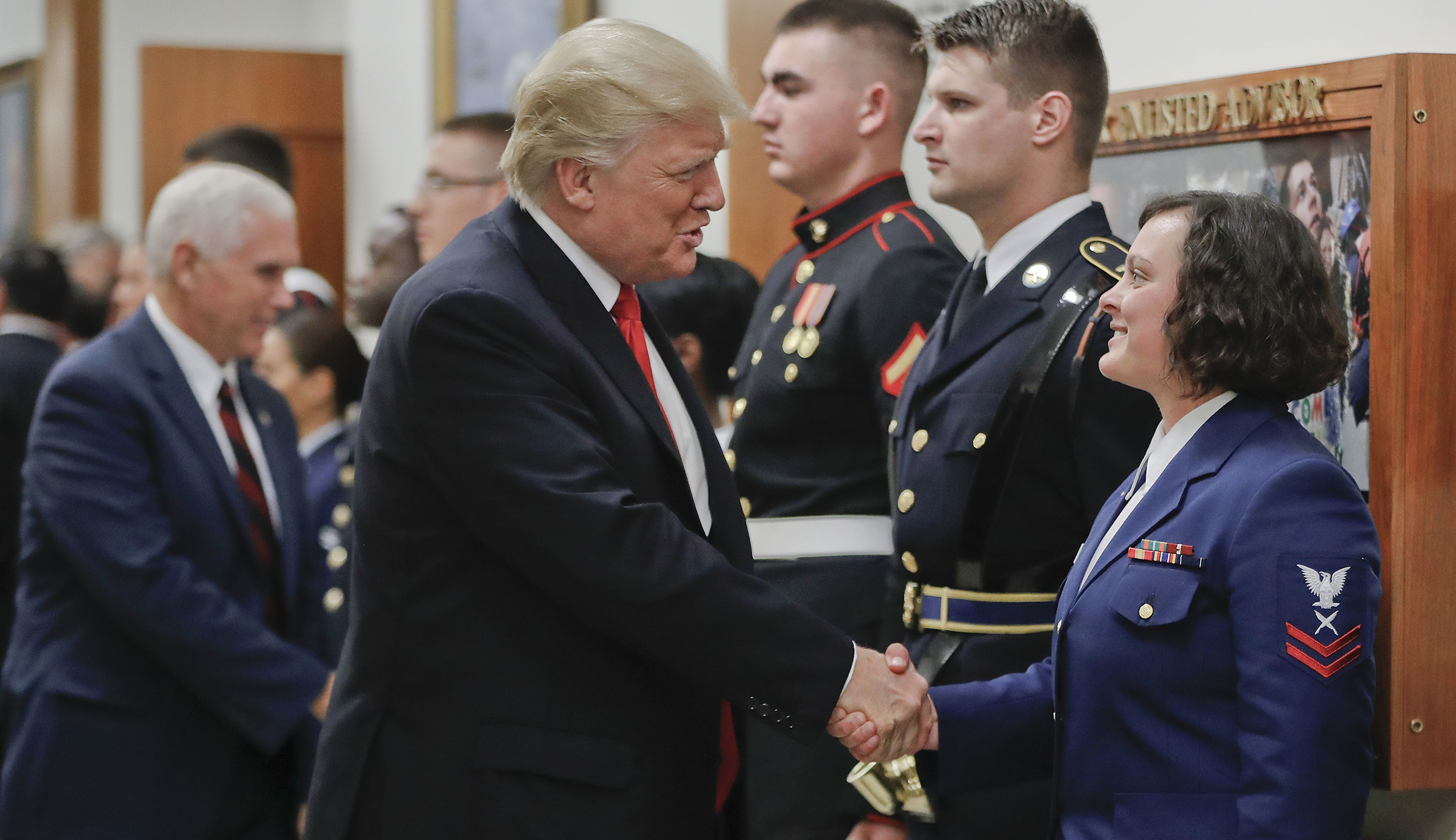Trump tweets video of him shaking service members’ hands while ‘God Bless the USA’ plays
