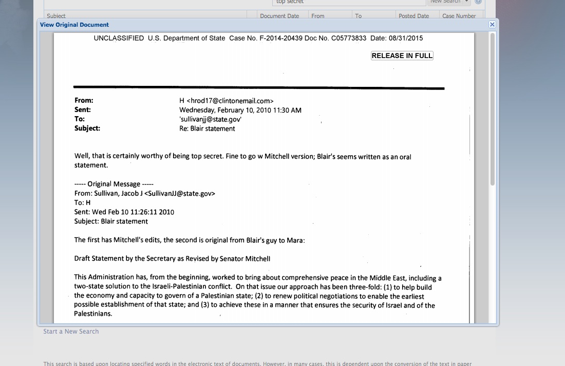 Hillary Clinton email: ‘Well, that is certainly worthy of being top secret’
