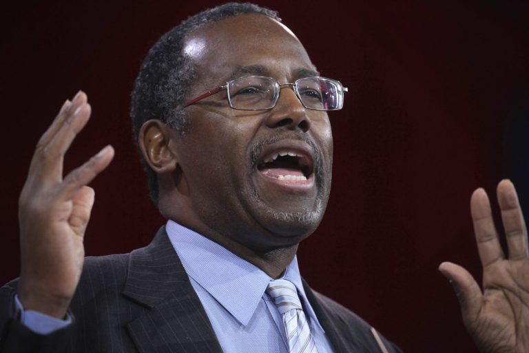 Ben Carson, former neurosurgeon, addresses the 42nd annual Conservative Political Action Conference on Feb. 26, 2015 in National Harbor, Md. (Photo by Alex Wong/Getty Images)