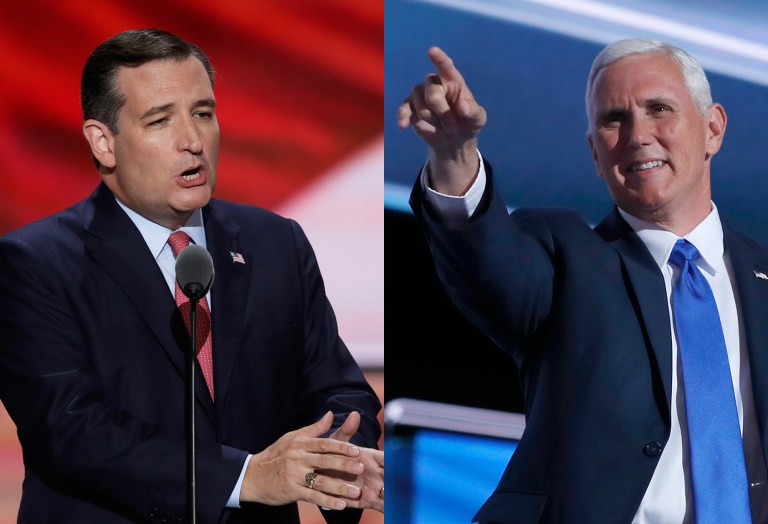 Sen. Ted Cruz's speech threatened to upend the evening's proceedings, but Gov. Mike Pence still drew rave reviews. (AP Photos)
