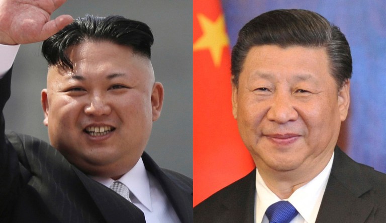 Chinese President Xi Jinping, right, will send an envoy to North Korea later this week. The trip marks the first time a ministerial-level Chinese official has visited Kim Jong Un's country since October 2015. (AP Photo/Wong Maye-E, Michael Dinneen, Files)