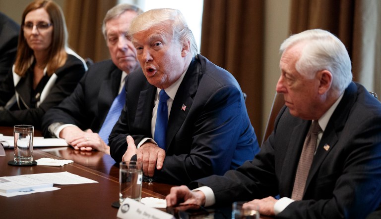 Earlier Friday morning, President Trump rejected reports that he told lawmakers that the U.S. should block immigrants from 