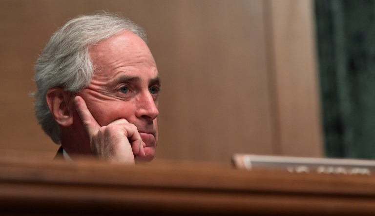 Sen. Bob Corker, R-Tenn., is said to be reconsidering his retirement from Congress, amid concerns that Marsha Blackburn, the Republican congresswoman vying for his seat, won't fare well in a general election. (AP Photo/Susan Walsh)