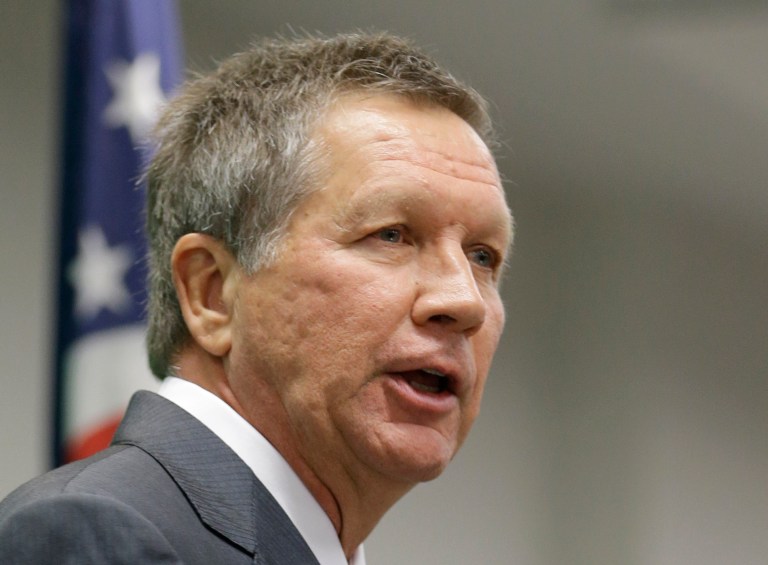 Ohio Gov. John Kasich, who may have national political ambitions, speaks at the Cleveland Clinic in Cleveland on Oct. 18. (AP Photo/Tony Dejak, File)