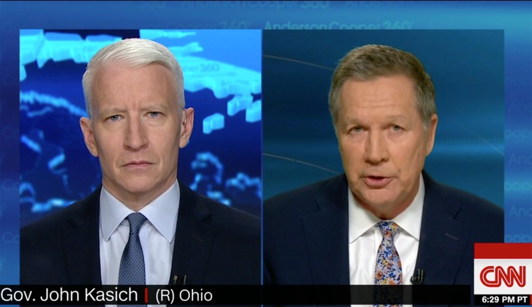 Ohio Gov. John Kasich on Monday said President Trump deserves some credit for his swift action on gun control after the mass shooting at a Florida high school earlier this month. (screenshot)