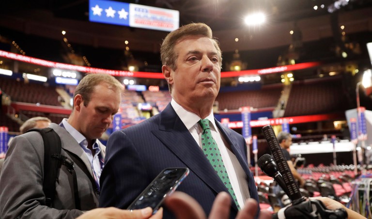 Trump hired Manafort originally as a senior adviser, and he later took over the reigns of the campaign from Corey Lewandowski when Lewandowski was let go in June 2016. (AP Photo/Matt Rourke, File)