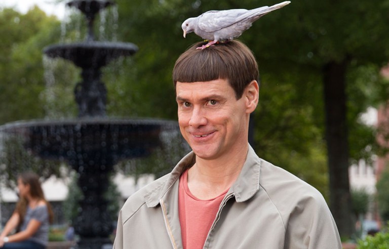 Jim Carrey got mixed up with presidential candidates who used his movies as a means of chiding each other. (AP Photo/Universal Pictures, Hopper Stone, File)