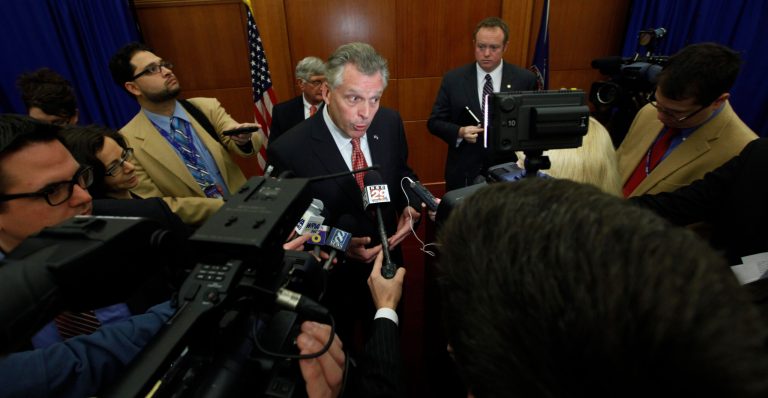 Gov. Terry McAuliffe has plenty of allies in his efforts to expand Medicaid eligibility in Virginia, including the state's hospitals, insurance companies, several business organizations, liberal advocacy groups, and even some Republican state senators. (AP Photo/Richmond Times-Dispatch, Bob Brown)
