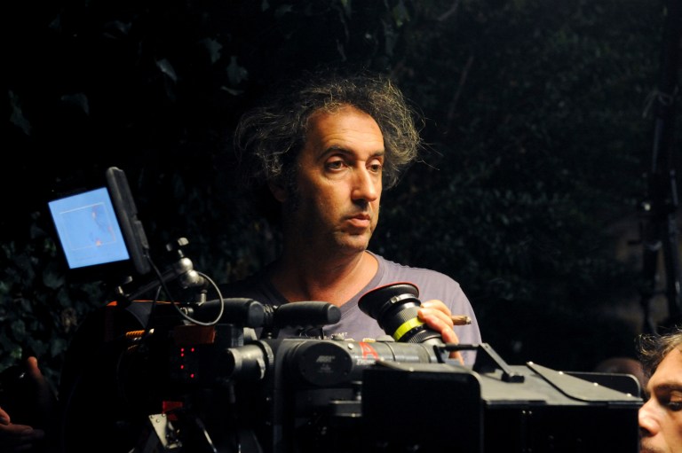 FILE - This undated file photo made available by the press office Punto e Virgola shows, Italian director Paolo Sorrentino on the set of his movie 