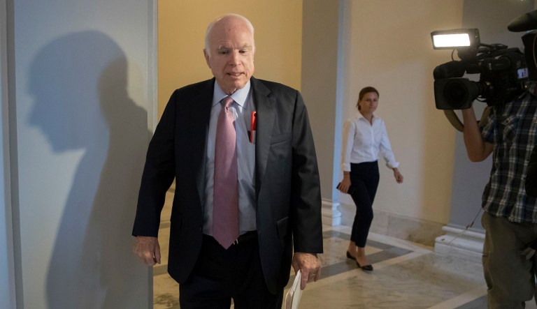 In December, David Kramer, a former State Department official and associate of Sen. John McCain (pictured above), signaled he had details concerning sources used in the Trump dossier. Kramer was then served a subpoena, but he exerted his Fifth Amendment rights and did not meet with the House Intelligence Committee. (AP Photo/J. Scott Applewhite)