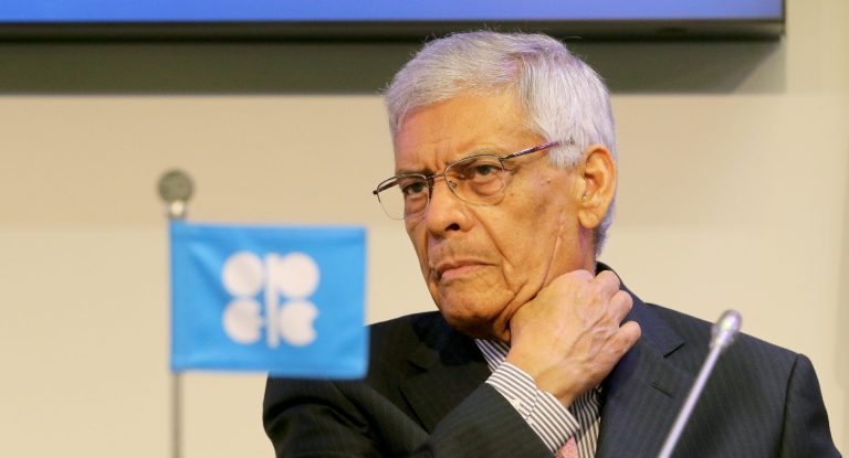 Secretary General of OPEC Abdalla Salem El-Badri of Libya speaks during a news conference after a meeting of the Organization of the Petroleum Exporting Countries, OPEC, at their headquarters in Vienna, Austria, Friday, June 5, 2015. (AP Photo/Ronald Zak)