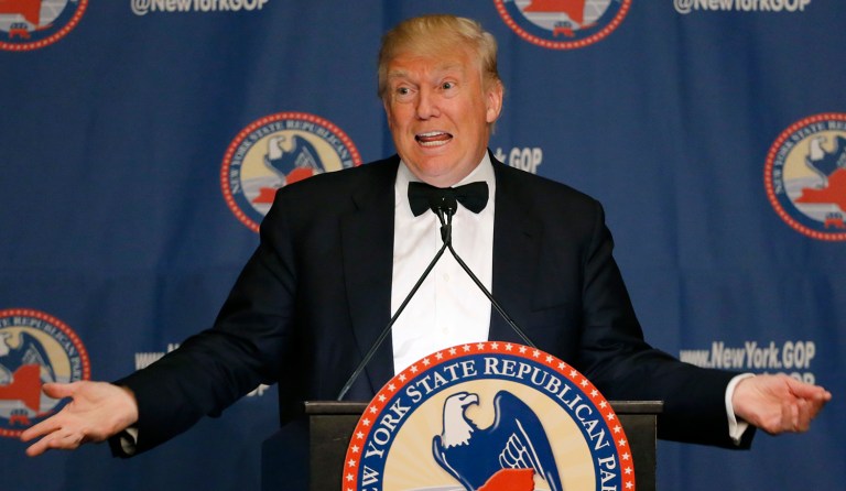 Almost half of U.S. adults are not happy with President Trump's performance. (AP Photo/Kathy Willens)