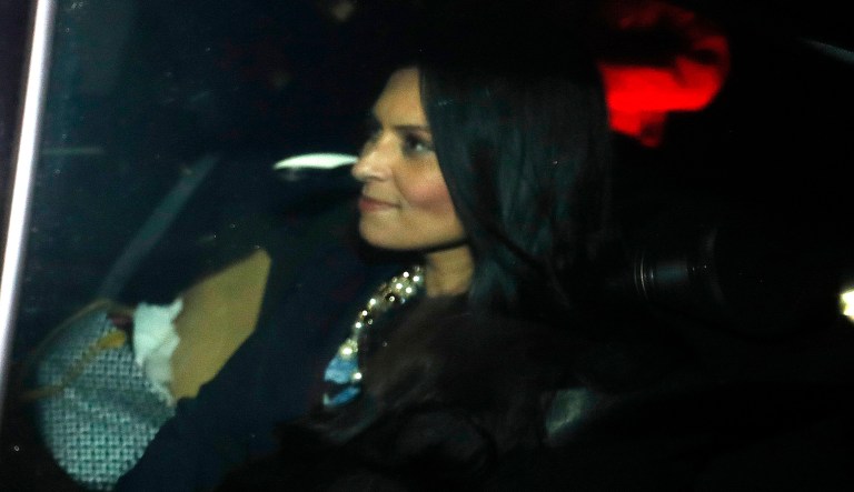 British MP Priti Patel leaves 10 Downing Street in London, Wednesday, Nov. 8, 2017. It is announced Wednesday that Patel has resigned from her position as International Development Secretary following her meeting with Prime Minister Theresa May. (AP Photo/Frank Augstein)