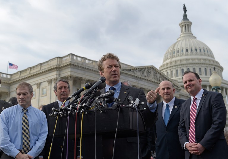 It's a fight for healthcare reform. But it is also an old battle between insurgents and institutionalists. (AP Photo/Susan Walsh)
