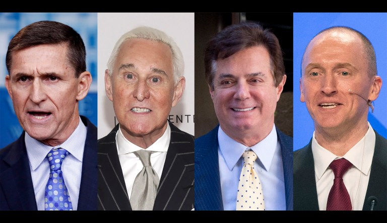 People who worked on President Trump's transition team were told Thursday to keep any records related to the multiple investigations into Russian meddling in the 2016 election, according to a report. Those campaign advisers include Mike Flynn, Roger Stone, Paul Manafort and Carter Page. (Brent N. Clarke/Invision/AP)