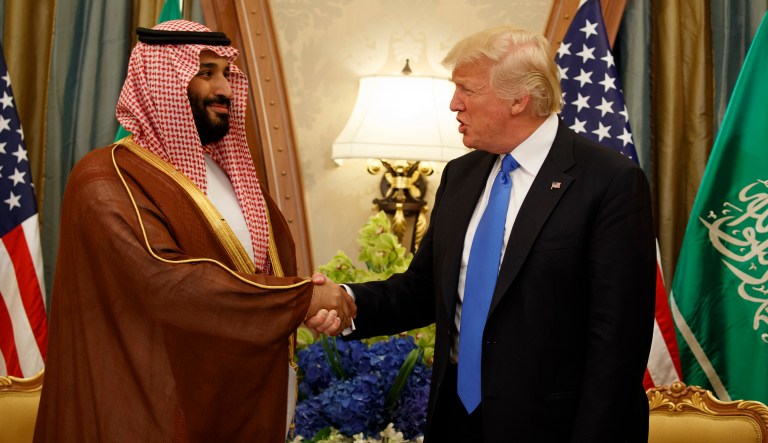 President Trump met with the Saudi crown prince, Mohammed bin Salman, during a bilateral meeting in Riyadh in May.