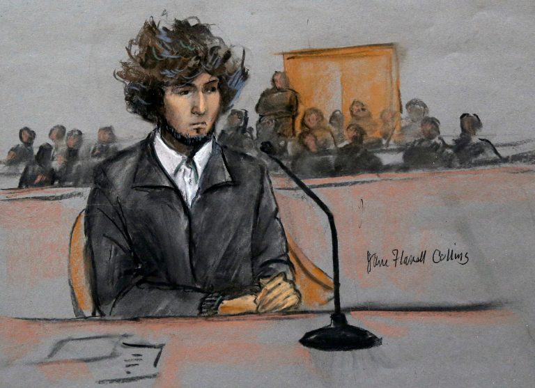 Boston Marathon bomber Dzhokhar Tsarnaev spoke for the first time in federal court Wednesday.