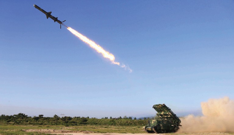 The nuclear missile threat is still with us. (Korean Central News Agency/Korea News Service via AP)