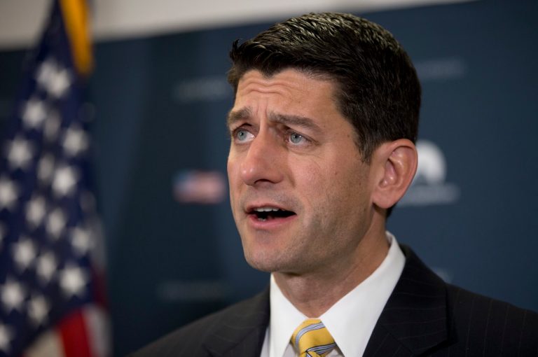 House Speaker Paul Ryan met with key House Democrats Tuesday night to talk about gun control legislation. Democrats' demands for votes on guns shut the House down last month. (AP Photo/Carolyn Kaster, File)