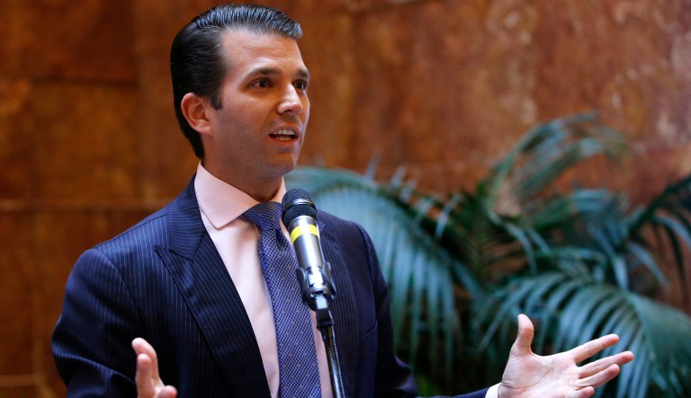 In response to Comey's testimony at the Senate Intelligence Committee, the president's son said his father's comments to Comey were 