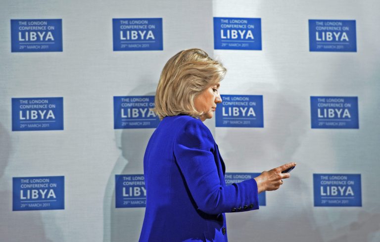 The IGs' finding may go against Clinton's comments for the last few months that she never sent any information over her private email account that was classified at the time it was sent.Â (Photo by Stefan Rousseau/WPA Pool/Getty Images)