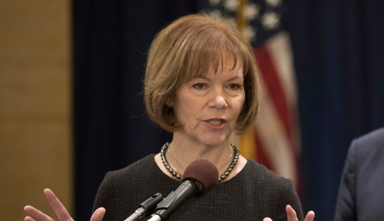 During her tenure as Planned Parenthood of Minnesota's top lobbyist, Tina Smith lobbied against informed consent laws for mothers and one-day waiting periods for abortions. (Brian Peterson/Star Tribune via AP)