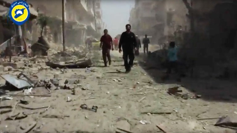 U.S. CENTCOM stated recent U.S. airstrikes may have resulted in civilian deaths. (Syrian Civil Defense White Helmets via AP video, File)