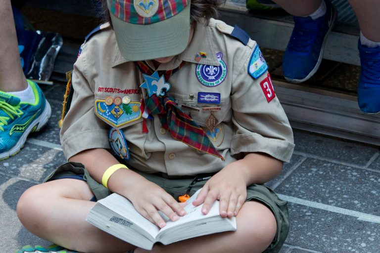 The Boy Scouts of America on Monday announced effective immediately it will begin accepting children into the program based on the gender checked on the application. (AP Photo/Mary Altaffer)