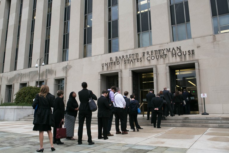 Oral arguments over the Obama administration's signature environmental regulation began in the D.C. Court of Appeals with a line out the door. (Graeme Jennings/Examiner)