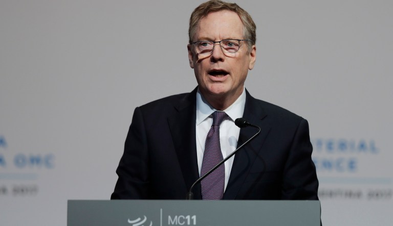 U.S. Trade Representative Robert Lighthizer said Canada's charges were false and implied that they were made in bad faith. (AP Photo/Natacha Pisarenko)