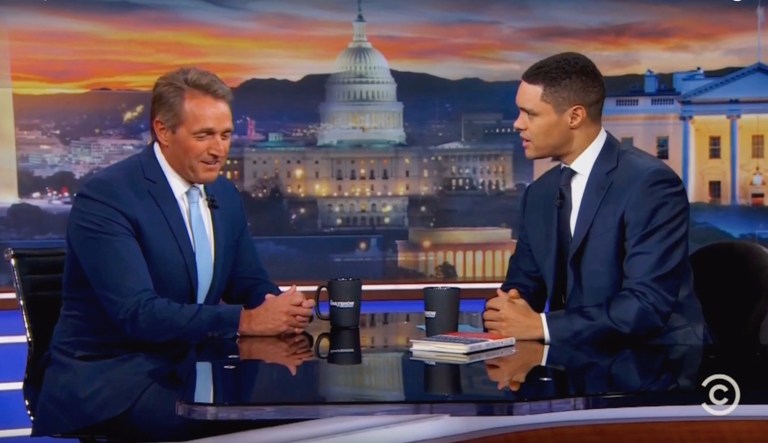 Sen. Jeff Flake, R-Ariz., took to 