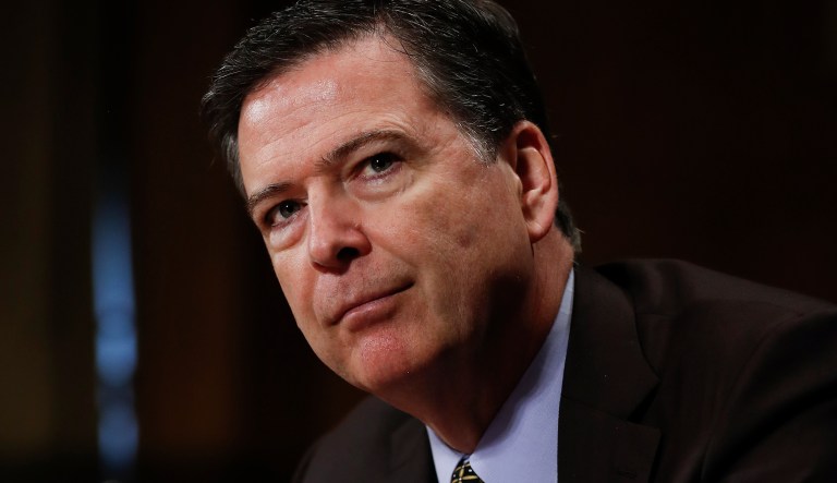 Comey and his wife were photographed at one of the final performances of 