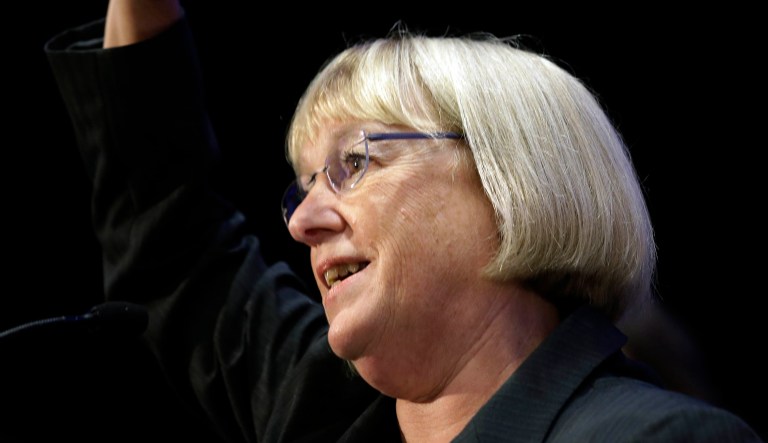 "We are going to fight it every single step of the way," said Sen. Patty Murray, D-Wash. (AP Photo/Elaine Thompson)