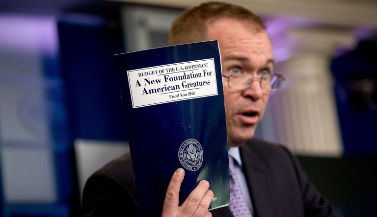 Trump's budget calculations relied on an assumption that his policies would lead to 3 percent economic growth. (AP Photo/Andrew Harnik)
