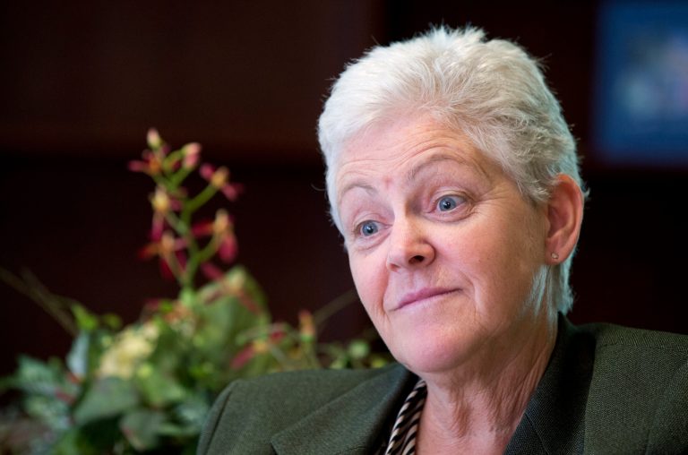 Environmental Protection Agency Administrator Gina McCarthy speaks to the Associated Press during an interview at her office in Washington, Friday, Aug. 2, 2013. (AP Photo/Manuel Balce Ceneta)