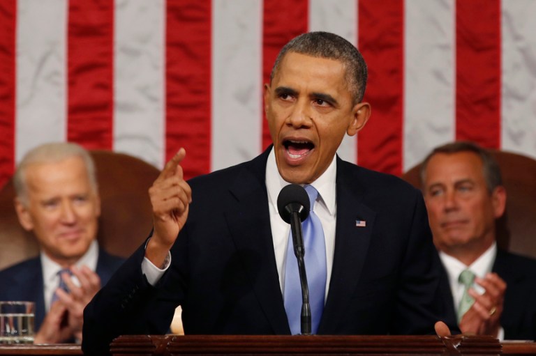 President Obama delivers the 2014 State of the Union address. (AP Photo)