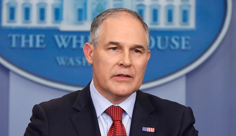 Environmental Protection Agency Administrator Scott Pruitt signed a regulation that would block former President Barack Obama's Waters of the U.S. rule. (AP Photo/Pablo Martinez Monsivais, File)