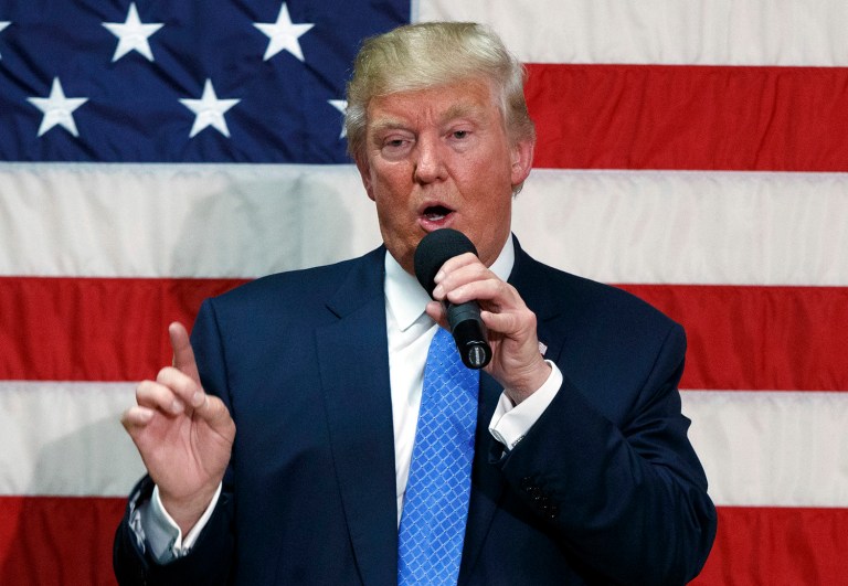 Russia's government lodged a formal complaint last month with the United Nations over a top U.N. official's condemnations of Donald Trump and some European politicians, diplomats told the Associated Press, an intervention that underscores the unusual links between the Republican presidential nominee and the Kremlin. (AP Photo/ Evan Vucci)