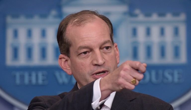 Labor Secretary Alexander Acosta has repeatedly said that the Obama administration went too far when it expanded the rule. (AP Photo/Susan Walsh)