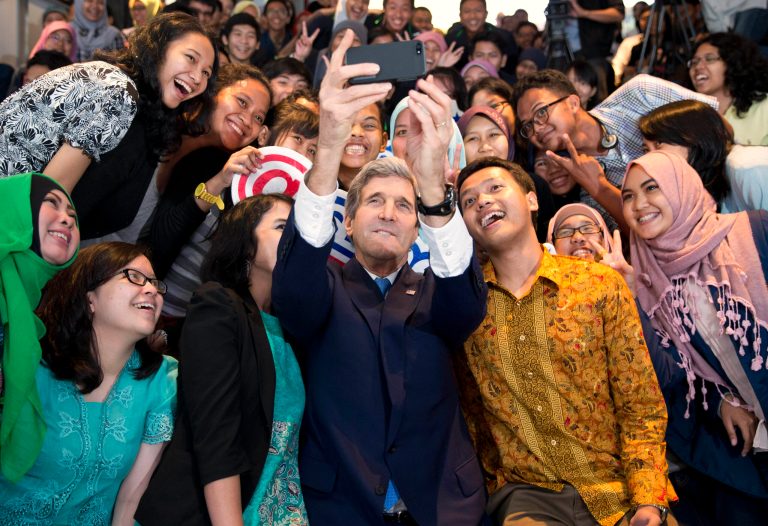 Secretary of State John Kerry takes a 