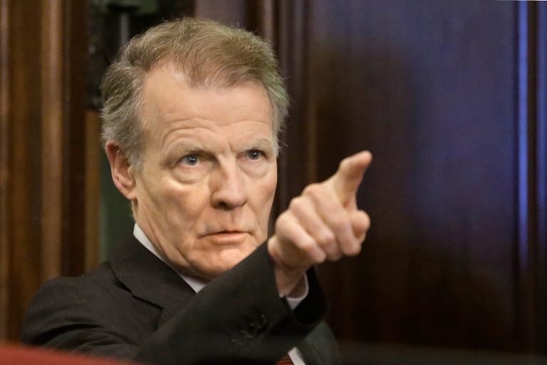 Illinois Speaker of the House Michael Madigan, D-Chicago, speaks to lawmakers during a Pension Committee hearing at the Illinois State Capitol Tuesday, Dec. 3, 2013, in Springfield, Ill. (AP Photo/Seth Perlman)