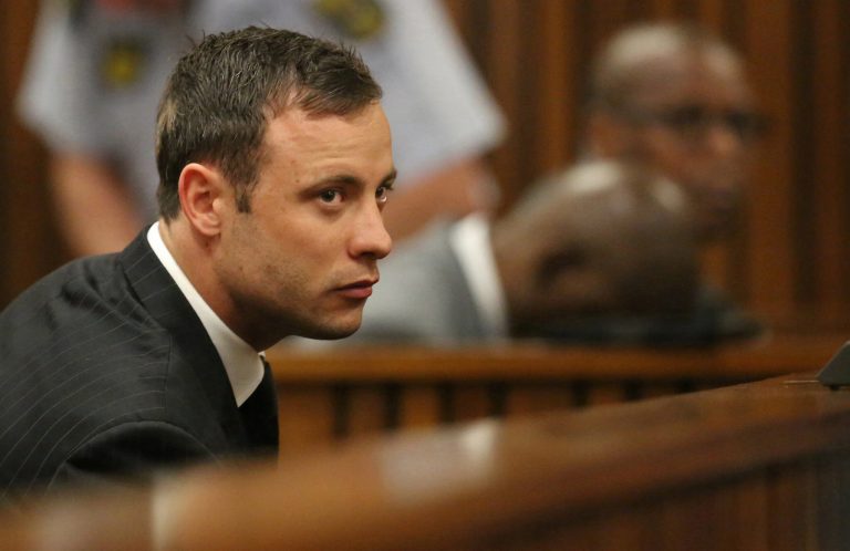 FILE - In this Friday, Sept. 12, 2014 file photo Oscar Pistorius sits in the dock in court in Pretoria, South Africa, where Judge Thokozile Masipa found Pistorius guilty of culpable homicide for the shooting death of his girlfriend Reeva Steenkamp. Pistorius faces sentencing this week  (AP Photo/Siphiwe Sibeko, Pool, File)