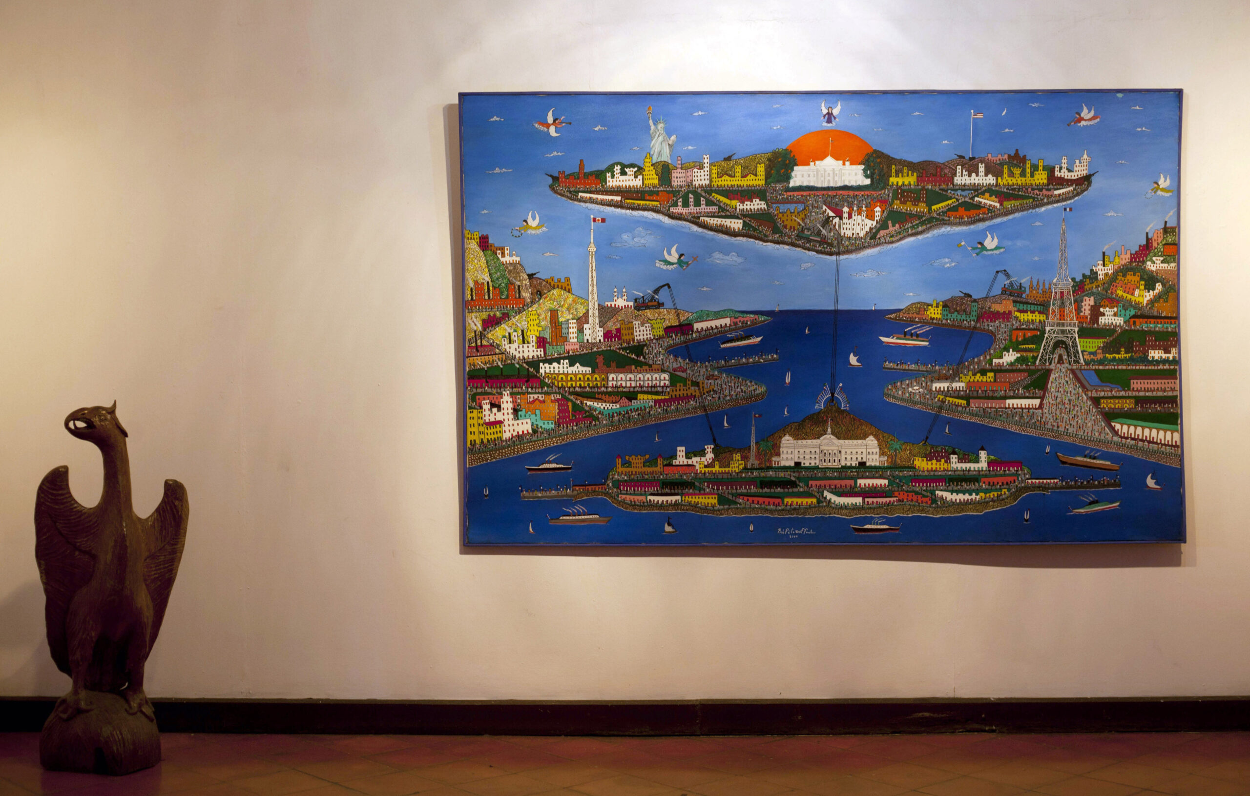 Haiti splashes slum with psychedelic colors