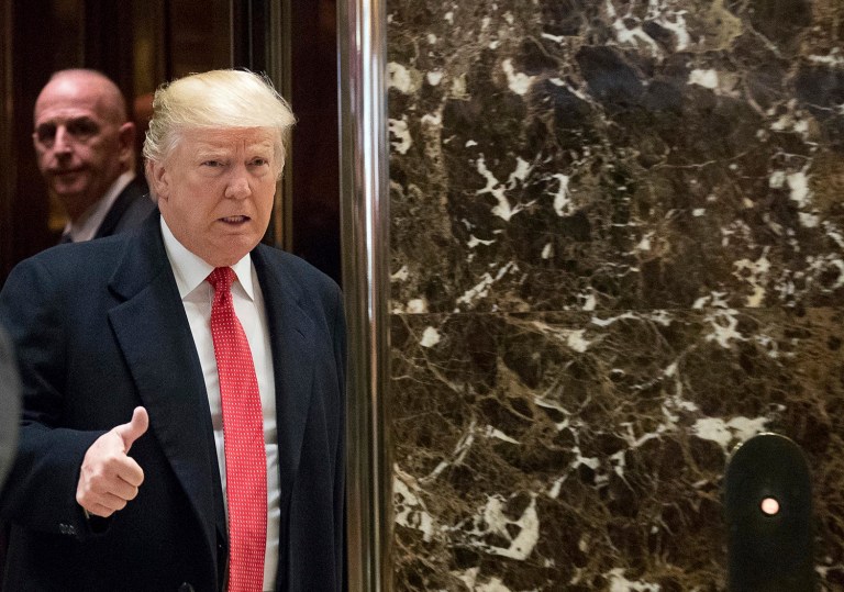 President-elect Trump will attend the Army-Navy game in Baltimore this Saturday, according to his transition team. (AP Photo/Andrew Harnik)