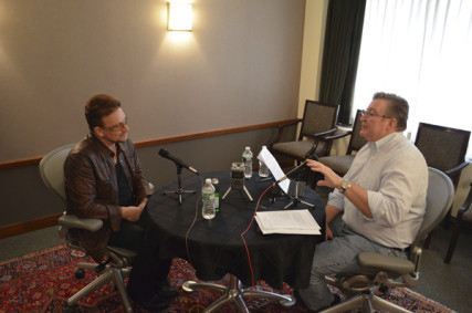 Bono exchanged Bible references with Focus on the Family's president Jim Daly. Photo by Lisa Cadman/courtesy of Focus on the Family.