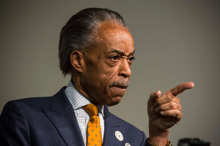 The Rev. Al Sharpton speaks a press conference at the National Action Network's Office on April 8, 2014 in New York City. Sharpton spoke about allegations that he worked with the FBI as an informant on mob activities. (Photo by Andrew Burton/Getty Images)