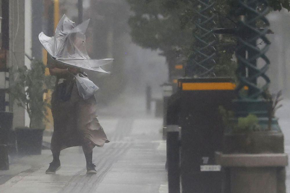 Powerful typhoon pounds southern Japan; thousands evacuated