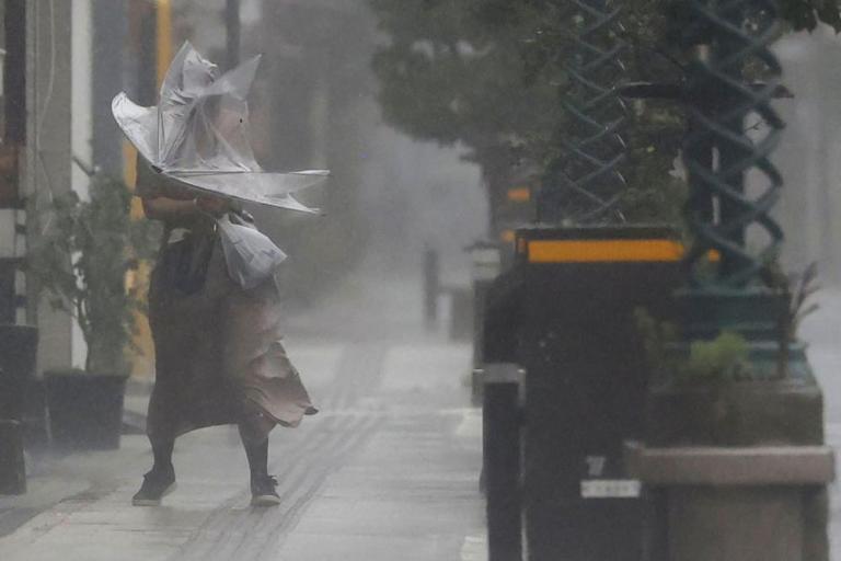 Powerful typhoon pounds southern Japan; thousands evacuated